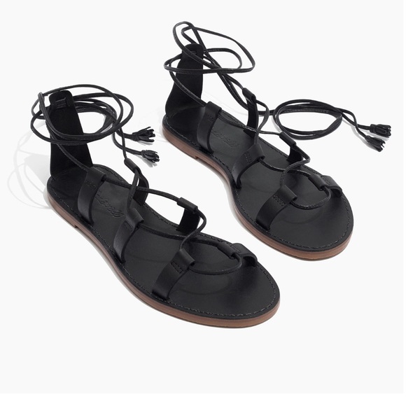 Madewell Shoes - NEW Madewell The Boardwalk Black Lace Up Sandal